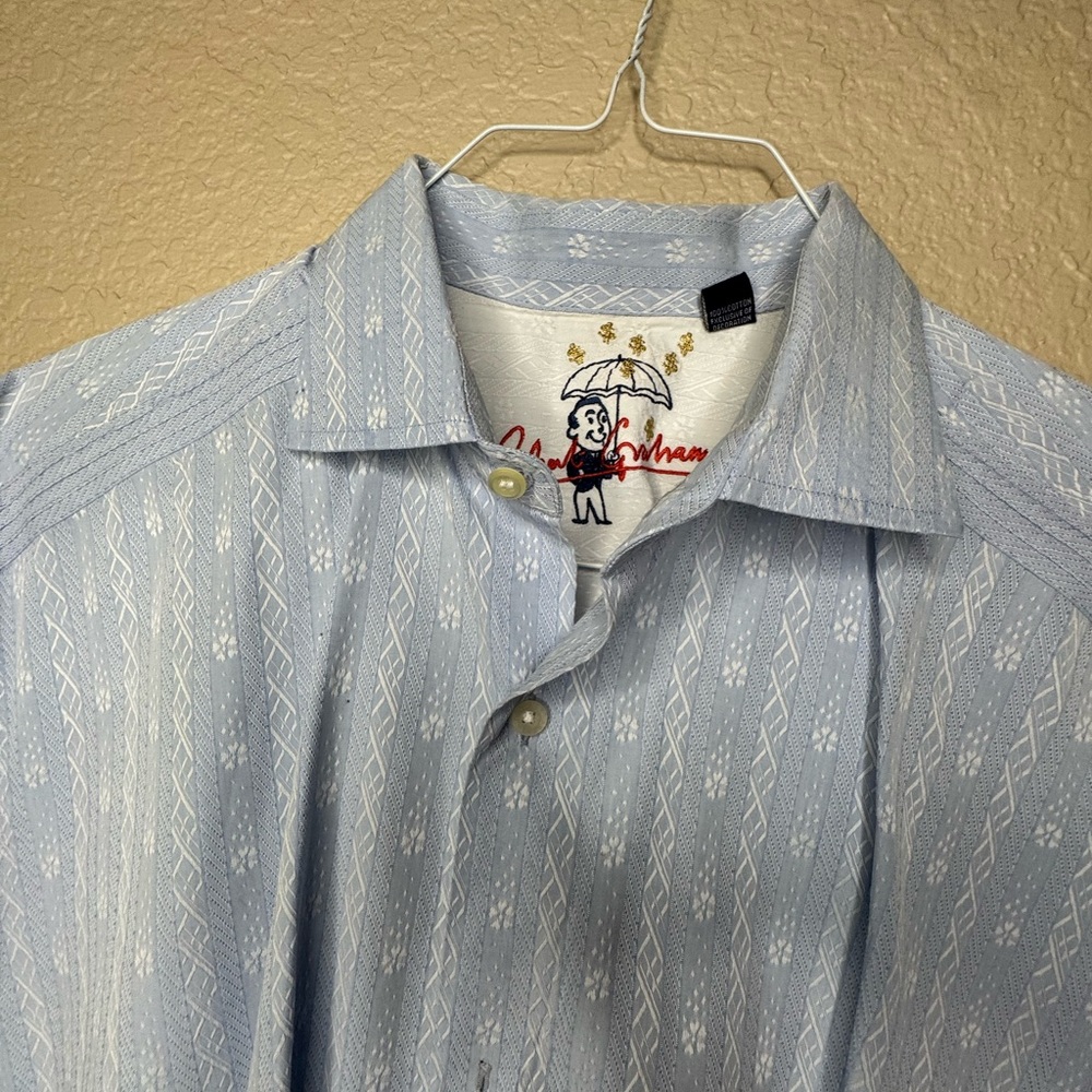 Robert Graham Light Blue Patterned Button Up Dres… - image 4